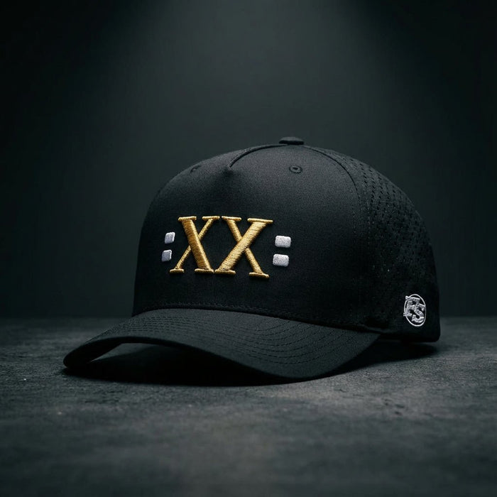 Jamal Roberts XX in Midnight Slate, with gold XX, four silver stitch blocks and the original FS side badge.